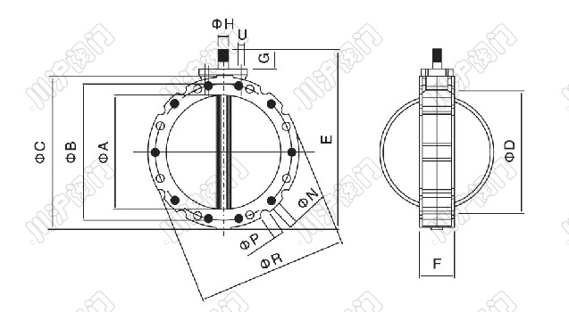 BLF電動粉體蝶閥結構圖