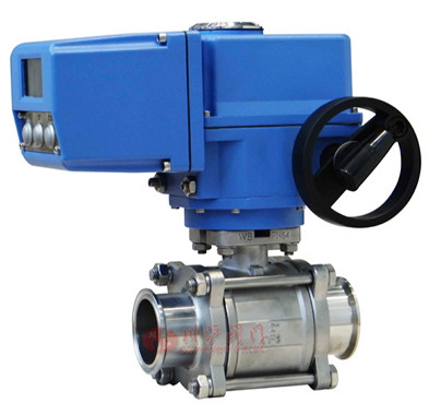 三片式電動(dòng)卡箍球閥