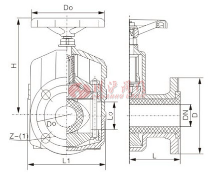 手動管夾閥結構圖