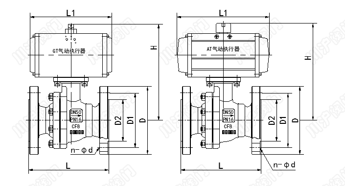 氣動襯氟球閥結構圖