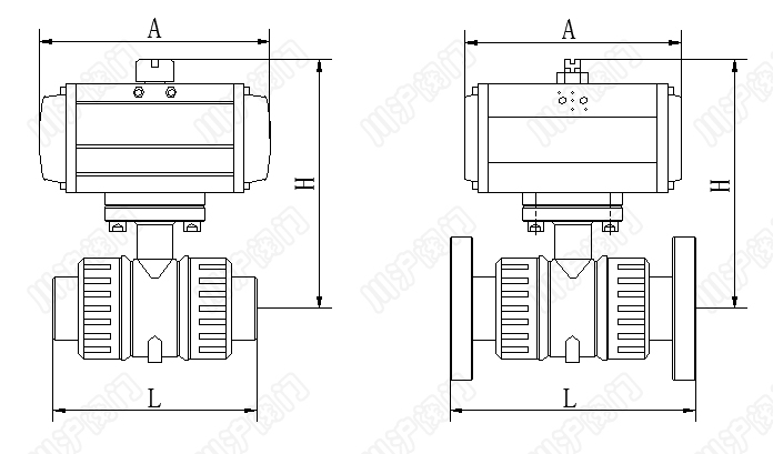 氣動塑料球閥結構圖